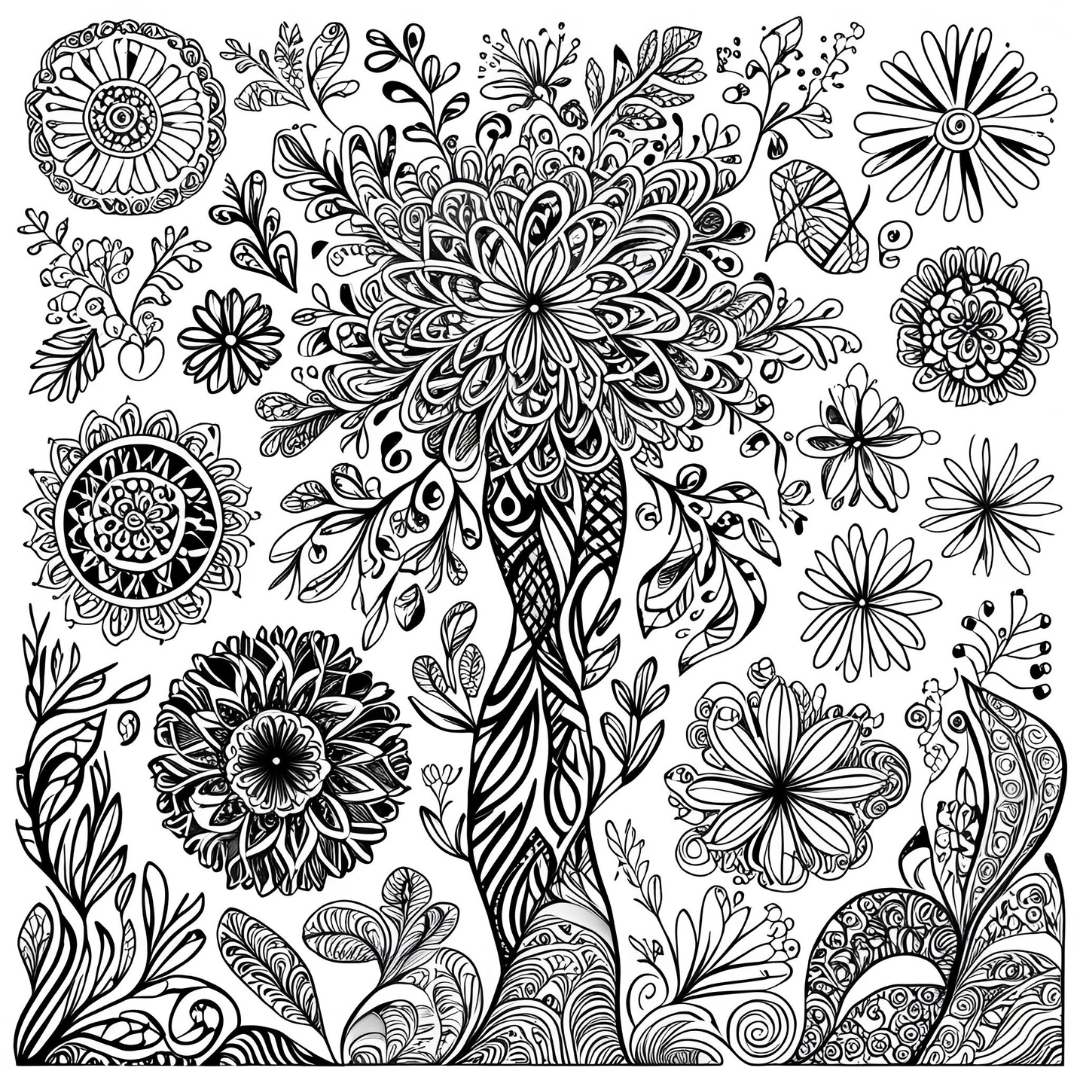 Zentangle Coloring Book