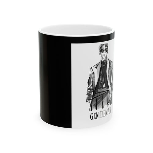 Gentleman Ceramic Mug - Stylish Coffee Cup, Modern Gift for Him, Office Decor, Unique Tea Mug, Birthday Present