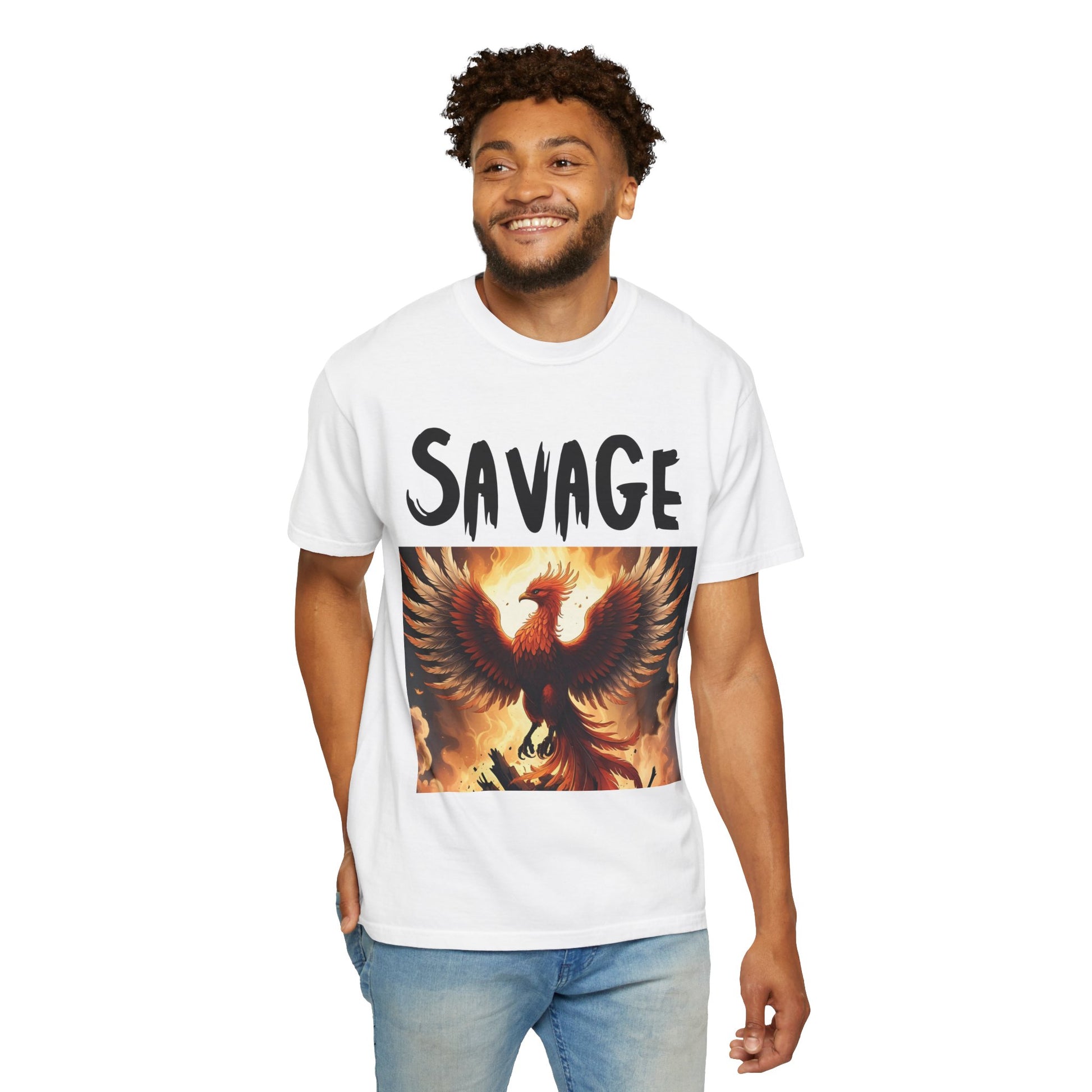 Brave Phoenix T-Shirt - Savage Graphic Tee, Unisex Apparel, Gift for Gamers, Casual Wear, Birthday Gift, Festival Outfit