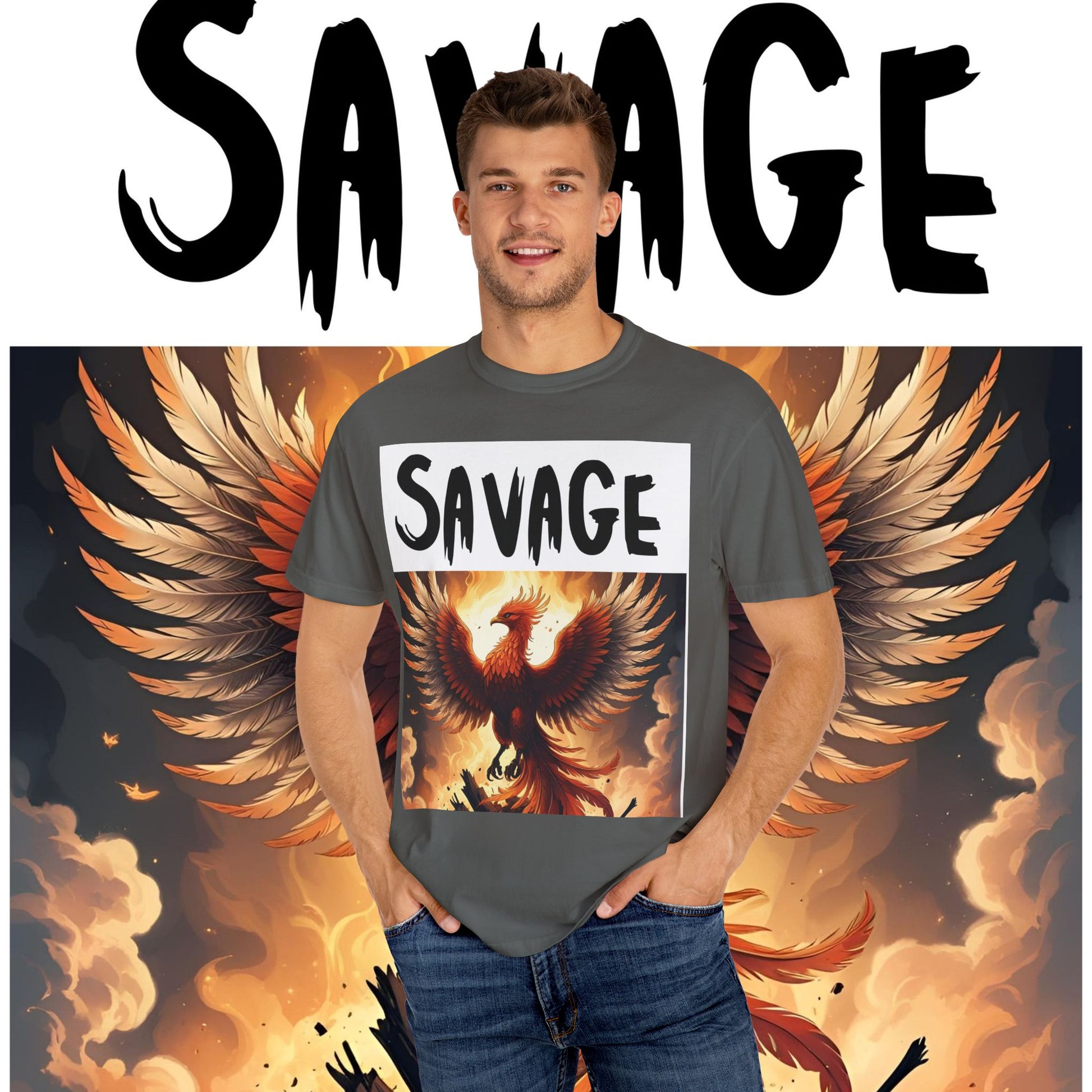 Brave Phoenix T-Shirt - Savage Graphic Tee, Unisex Apparel, Gift for Gamers, Casual Wear, Birthday Gift, Festival Outfit